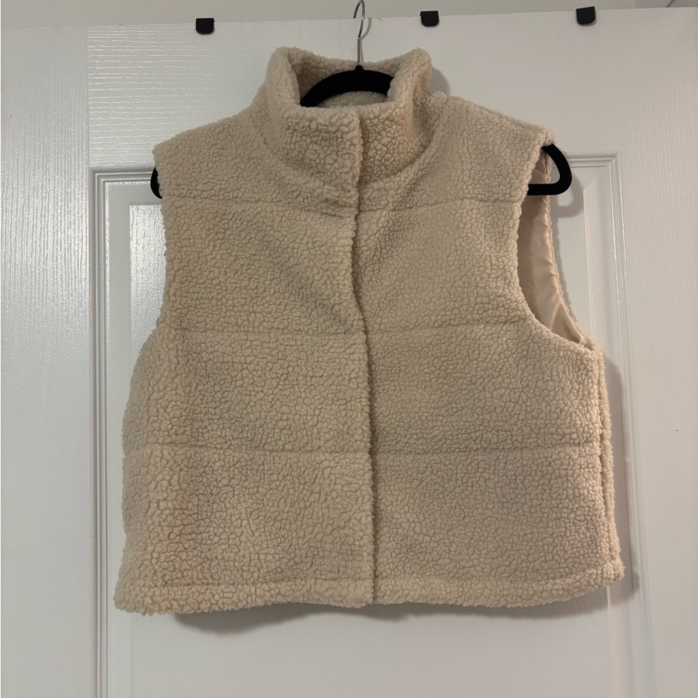 ONLY Cream Sherpa Vest